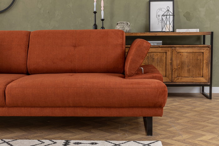 Atelier Del Sofa Sofá-cama 3 Plazas Mustang Naranja Estilo Industrial Hotelero